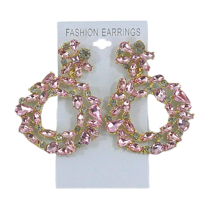 CRYSTAL CIRCLE DROP BRIDAL EARRING ER4312-29 (12PC)