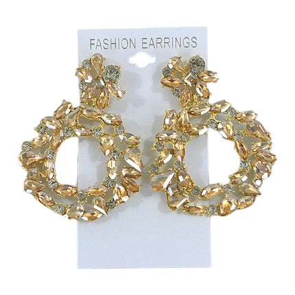 CRYSTAL CIRCLE DROP BRIDAL EARRING ER4312-29 (12PC)