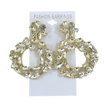 CRYSTAL CIRCLE DROP BRIDAL EARRING ER4312-29 (12PC)
