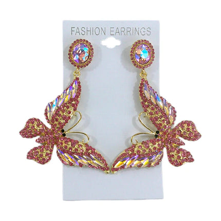 CRYSTAL BUTTERFLY DROP BRIDAL EARRING ER4312-30 (12PC)