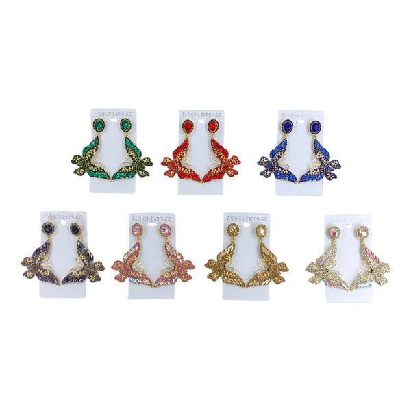 Crystal Butterfly Drop Bridal Earring ER4312-30 (12PC)