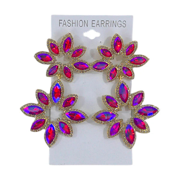 Crystal Flower Drop Bridal Earring ER4312-37 (12PC)