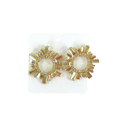 Emerald Cut Crystal Circle Bridal Earring ER4312-6 (12PC)