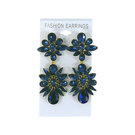 Pear Crystal Cluster Drop Bridal Earring ER4312-9 (12PC)