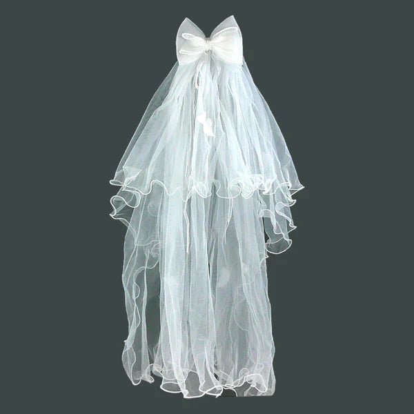 Kids Bow Butterfly Veil Hair Deco Clip HLC4315-1 (12PC)