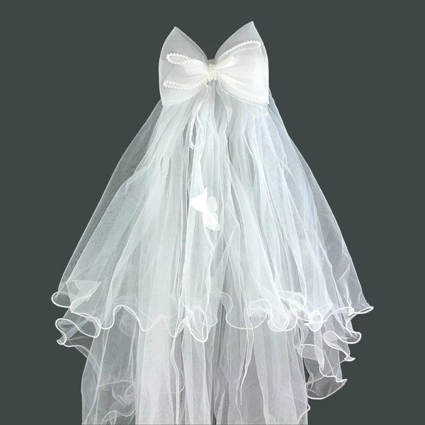 Kids Bow Butterfly Veil Hair Deco Clip HLC4315-1 (12PC)