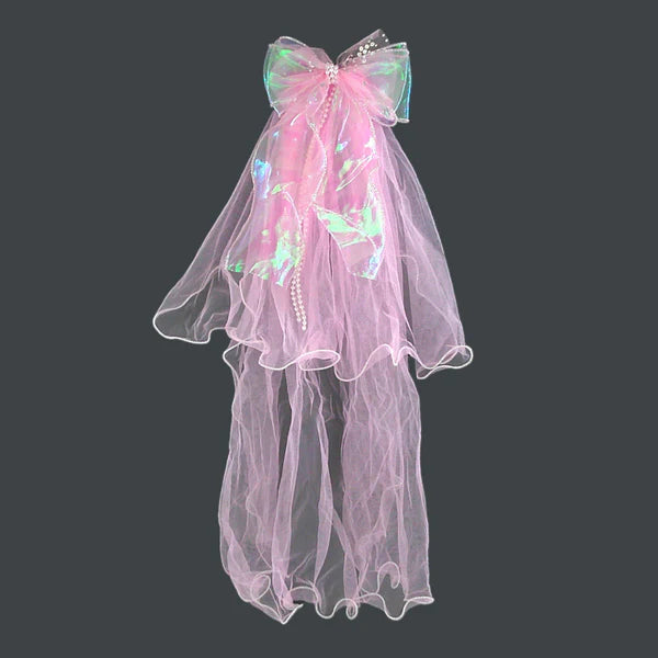 Kids Bow Veil Hair Deco Clip HLC4315-7 (12PC)