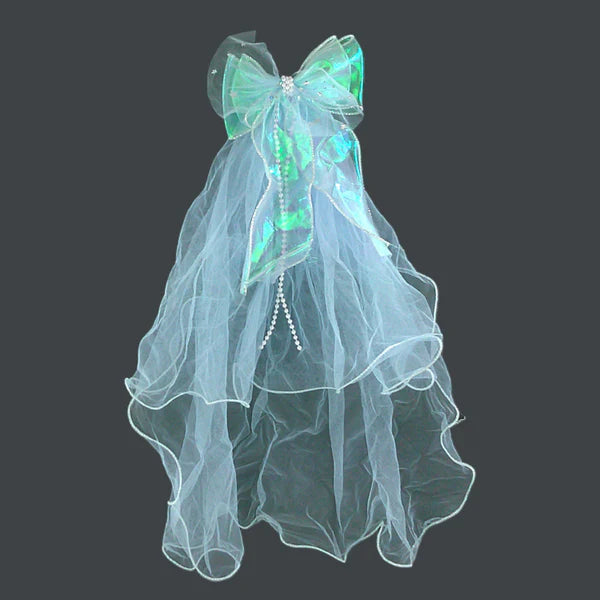 Kids Bow Veil Hair Deco Clip HLC4315-7 (12PC)