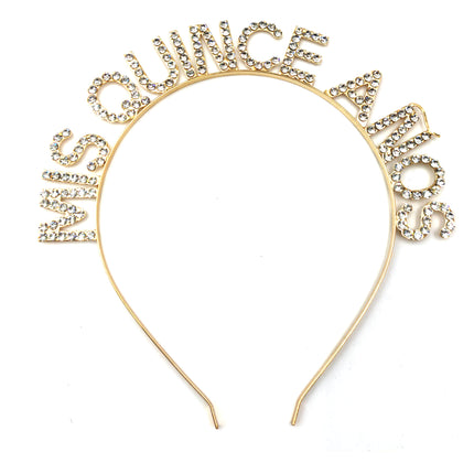 IRON ALLOY RHINESTONE MIS QUINCE ANOS HEADBAND TI3117-7 (12PC)