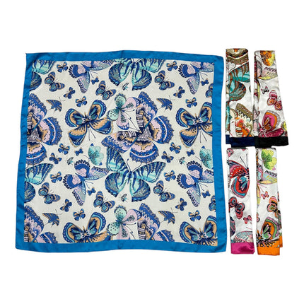 Satin Scarf With Butterfly Pattern ST4626-3 (12PC)