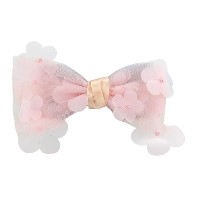 Flower Mesh Bow Clip HRB4846-6 (10PC)