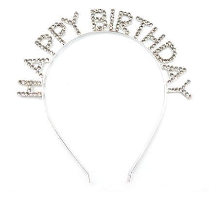 Iron Alloy Rhinestone Happy Birthday Head Band HB101 (12PC)