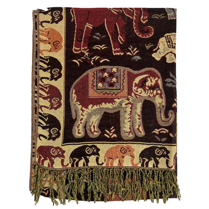 METALLIC PASHMINA ELEPHANT PATTERN 35 (12PC)