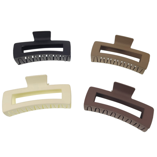 5 INCHES JUMBO SQUARE CLAW CLIP 4 COLOR MIX 31025-25 (12PC)