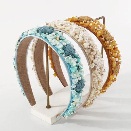 PEARL N STONE STAR DECOR HEADBAND HB1218-14 (12PC)