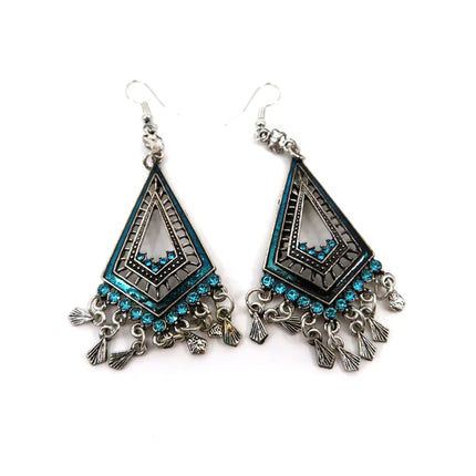 Color Stone Rhombus Earring ER904-24 (12PC)