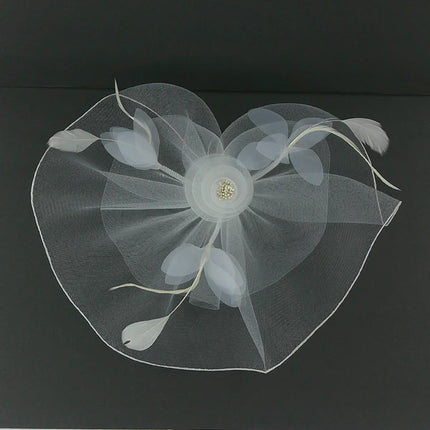 KENTUCKY DERBY & TEA PARTY FLOWER FEATHER HAT FF912 (1PC)