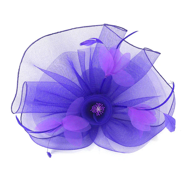 KENTUCKY DERBY & TEA PARTY FLOWER FEATHER HAT FF912 (1PC)