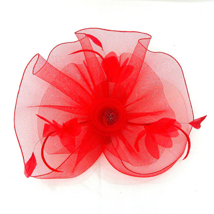 KENTUCKY DERBY & TEA PARTY FLOWER FEATHER HAT FF912 (1PC)