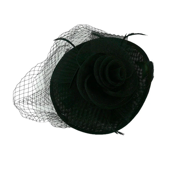 Kentucky Derby & Tea Party Flower Feather Hat FF915 (1PC)