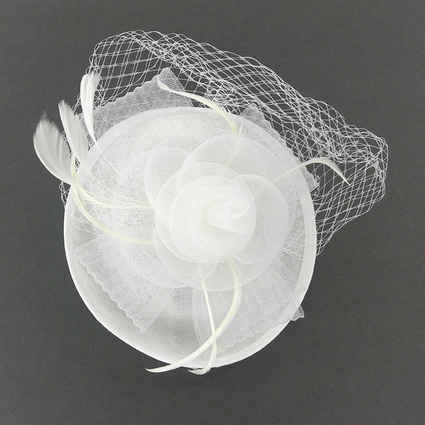 Kentucky Derby & Tea Party Flower Feather Hat FF915 (1PC)