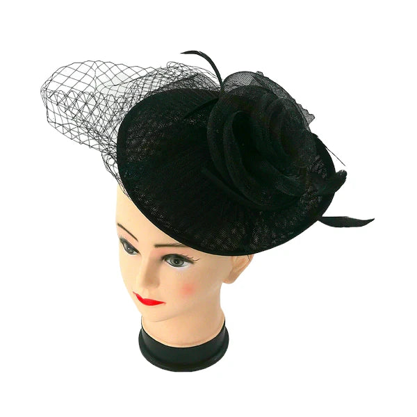 Kentucky Derby & Tea Party Flower Feather Hat FF915 (1PC)