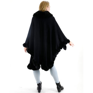 SOLID COLOR FUR SHAWL 3719-1 (6PC)
