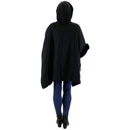 Fur Pocket Hoodie Shawl P4028 (1PC)