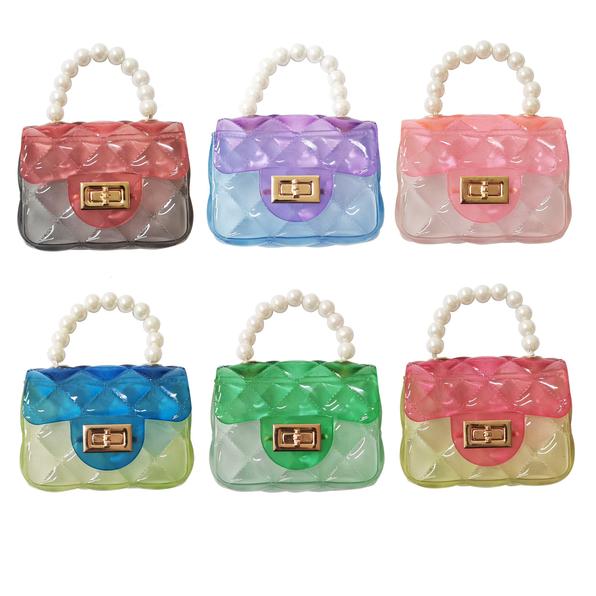 CLEAR OMBRE QUILTED MINI JELLY PURSE 3113-23 (12PC)