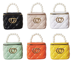 DOUBLE HEART QUILTED MINI JELLY PURSE 3113-28 (12PC)