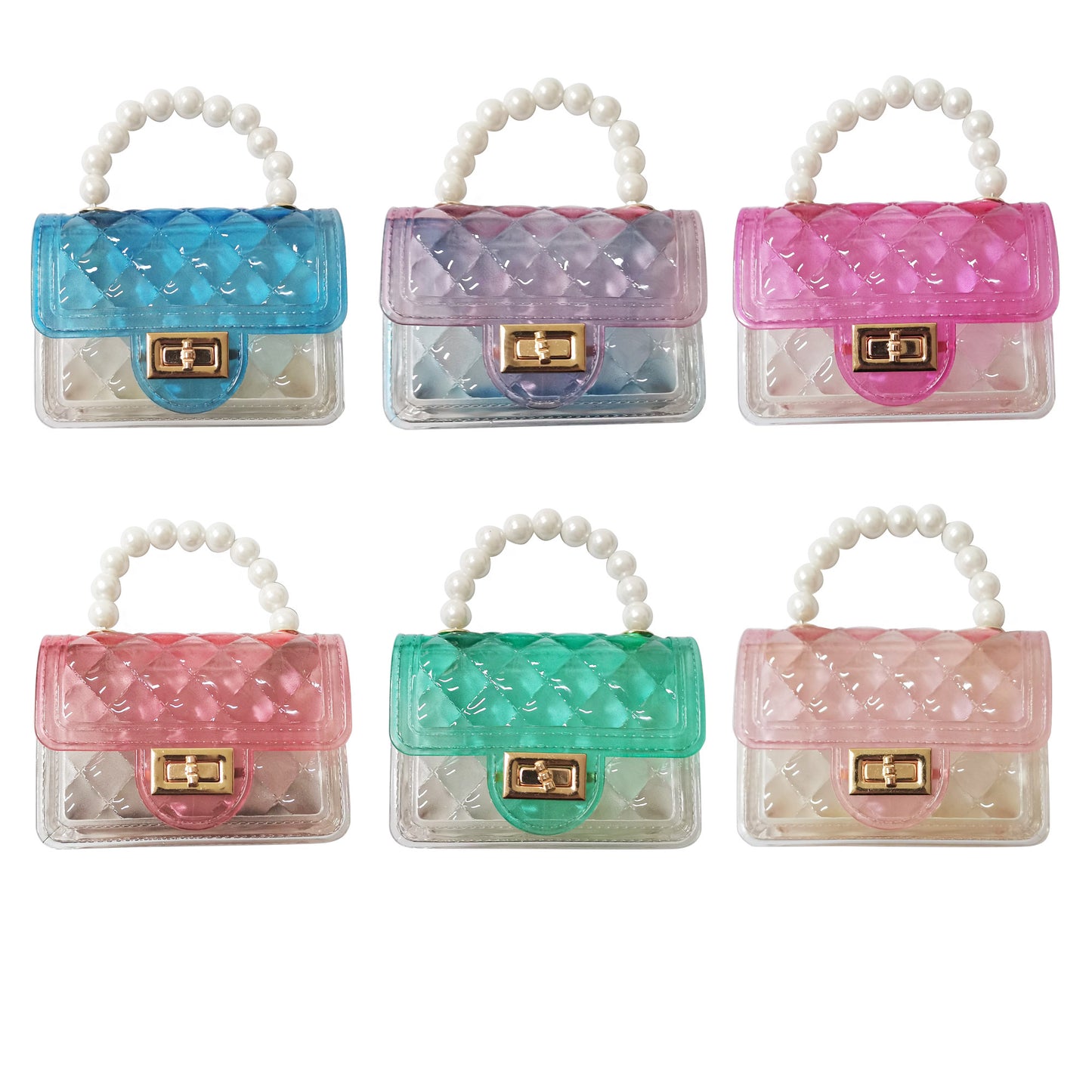 CLEAR QUILTED MINI JELLY PURSE 3113-62 (12PC)