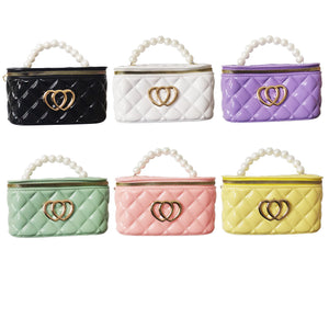 DOUBLE HEART QUILTED JELLY PURSE 3113-70 (12PC)