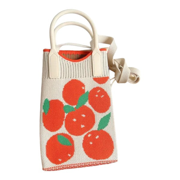 Fruit Pattern Knitted Phone Crossbody Bag BG315-3 (12PC)