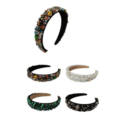 Multi Color Stone Headband HB224-32 (12PC)