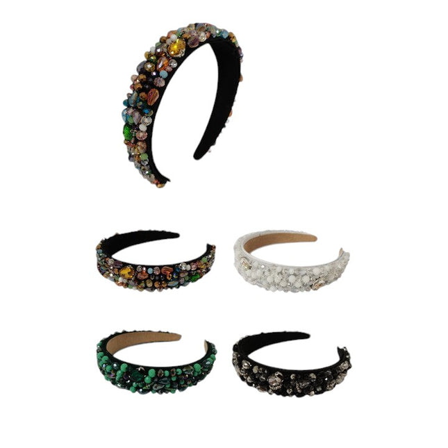 Multi Color Stone Headband HB224-32 (12PC)