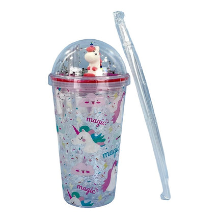 KIDS UNICORN SPARKLE LID N STRAW TUMBLER SS3320-37 (12PC)
