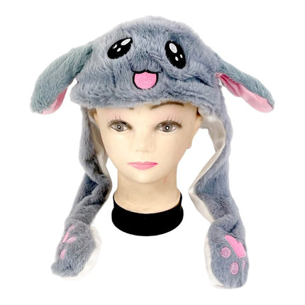 CUTE CARTOON FACE MOVING EAR BEANIE H1215-2D (12PC)