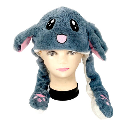 CUTE CARTOON FACE MOVING EAR BEANIE H1215-2D (12PC)