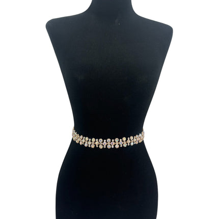 RHINESTONE FLOWER WEDDING BELT BT6018 (3PC)