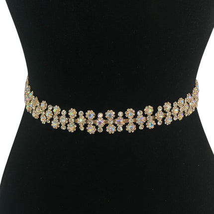 RHINESTONE FLOWER WEDDING BELT BT6018 (3PC)