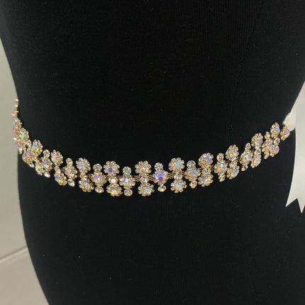 RHINESTONE FLOWER WEDDING BELT BT6018 (3PC)