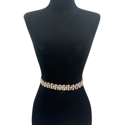 RHINESTONE FLOWER WEDDING BELT BT6018 (3PC)