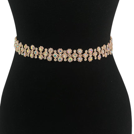 RHINESTONE FLOWER WEDDING BELT BT6018 (3PC)