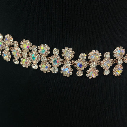 RHINESTONE FLOWER WEDDING BELT BT6018 (3PC)