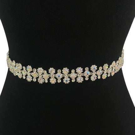 RHINESTONE FLOWER WEDDING BELT BT6018 (3PC)