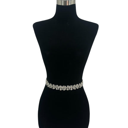 RHINESTONE FLOWER WEDDING BELT BT6018 (3PC)