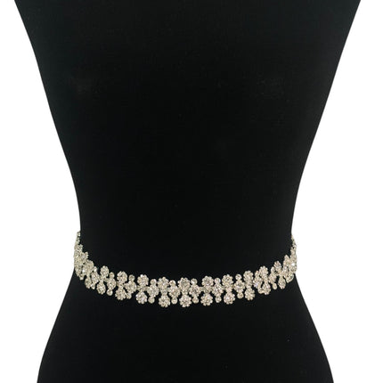 RHINESTONE FLOWER WEDDING BELT BT6018 (3PC)