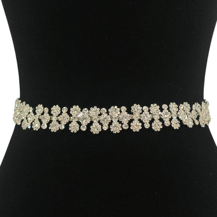 RHINESTONE FLOWER WEDDING BELT BT6018 (3PC)