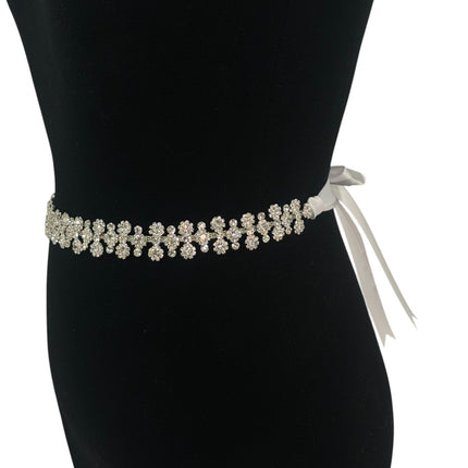 RHINESTONE FLOWER WEDDING BELT BT6018 (3PC)