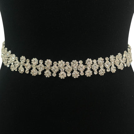 RHINESTONE FLOWER WEDDING BELT BT6018 (3PC)